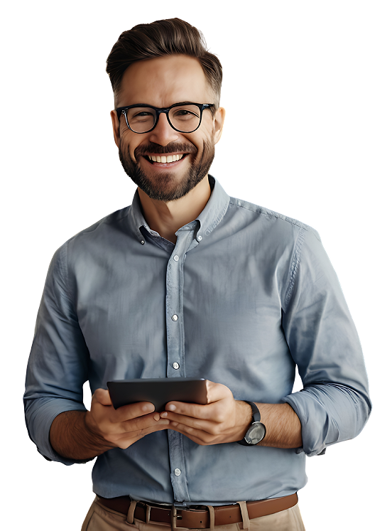 imagem pessoa com tablet